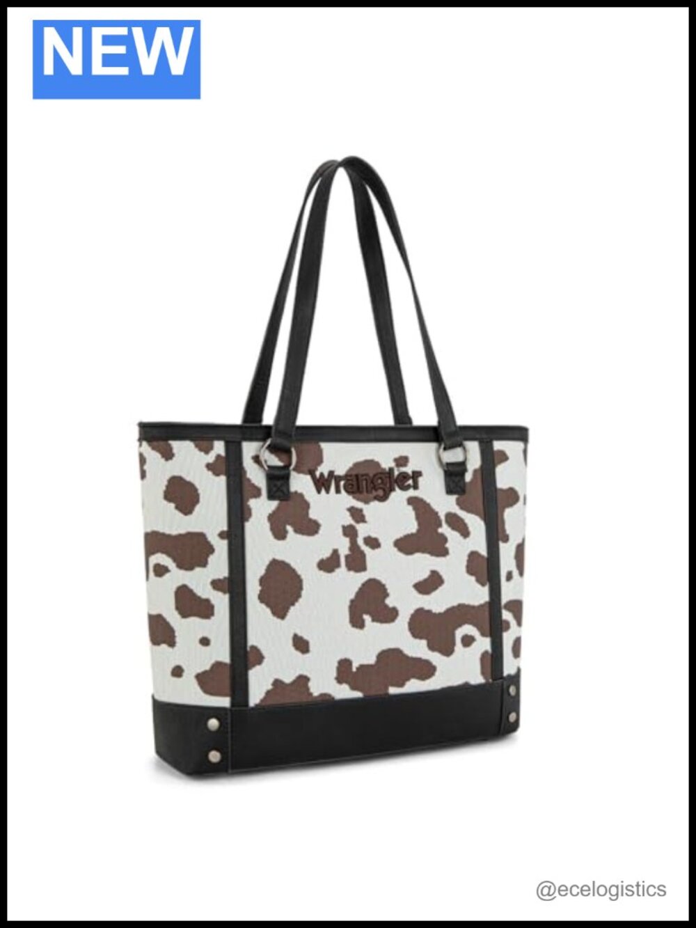 Vegan Leather Cow Print Top Handle Tote Bag for Women